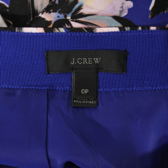 J Crew A Line Hibiscus Skirt Blue Floral - Picture 8 of 8